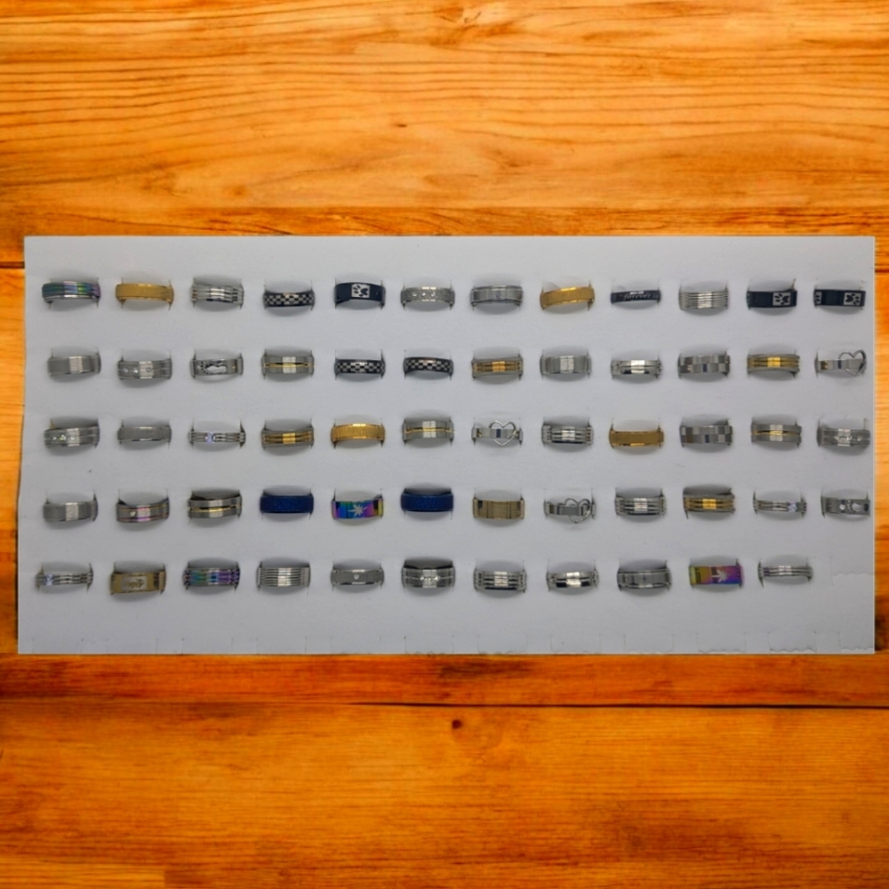 Stainless steel rings size 8
